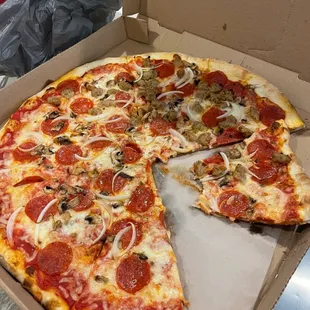 a pizza in a box