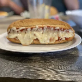 Eggplant parm Eggplant Parmesan Sandwich
