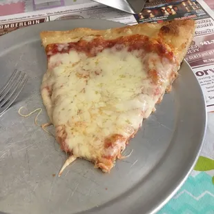 a slice of cheese pizza