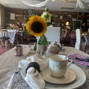 a sunflower in a vase