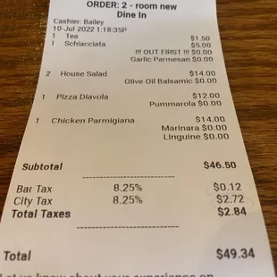 Charged a BAR TAX and no alcohol purchased