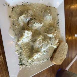 Chicken Ravioli with Alfredo Sauce