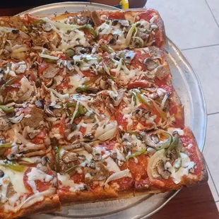 Mama Rita's special Sicilian pizza. 1 size option