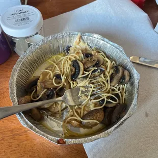Ordered the chicken Marsala, my favorite dish. Chicken was super soggy, pasta had zero flavor. Mushrooms taste like that came from a can.