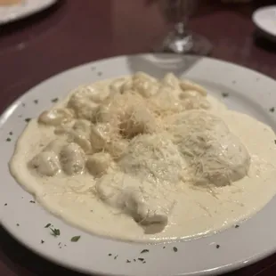 Gnocchi gorgonzola with chicken