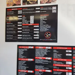 the menu