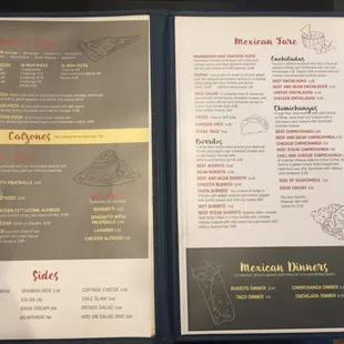 the menu