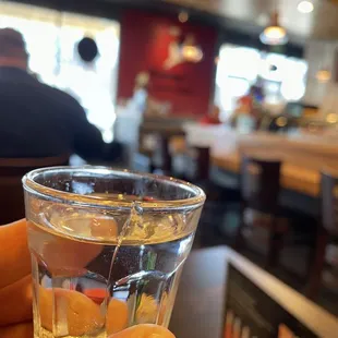Cracked shot glass