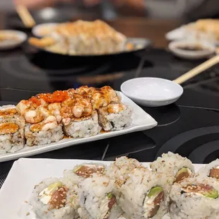 Lobster Roll and Philadelphia Roll! Delicious!