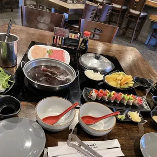 Shabu, Caliente roll and tempura