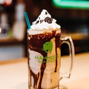 Upgrade any of our delicious hand scooped and blended milkshakes to a MAMMOTH MILKSHAKE! Enjoy it in all its glory, and you keep the mug!