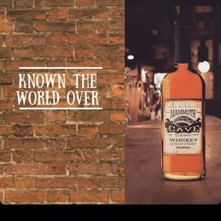 a bottle of whiskey on a table