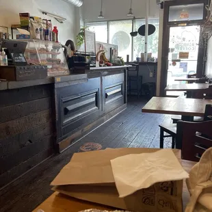 Interior of cafe