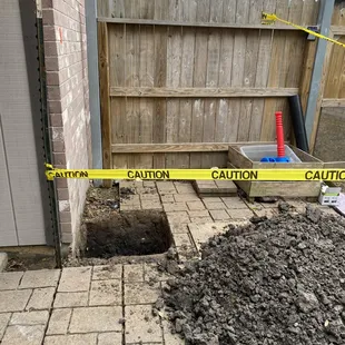 a hole in the ground