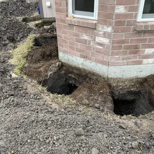 a hole in the ground
