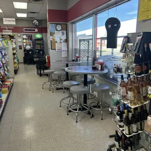 the inside of a convenience store