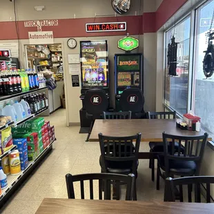 the inside of a convenience store