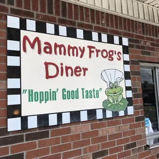 a sign for a restaurant