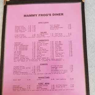 Menu.