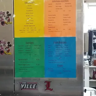 Ice creams and desserts.