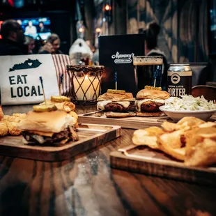 Bar menu food