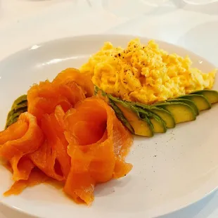 Weekend brunch--smoked salmon &amp; scrambled eggs