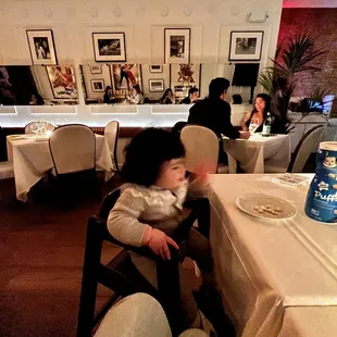Baby in a chair