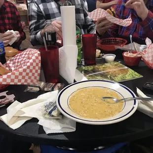 people eating at a table
