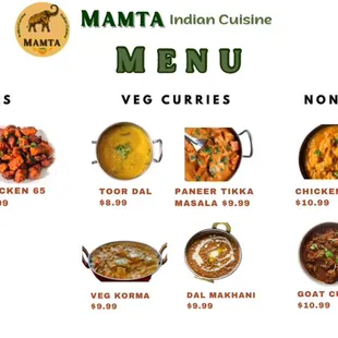 South and North Indian curries