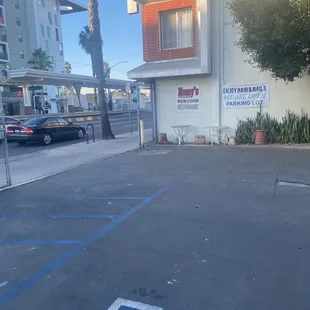 Restaurant store front parking