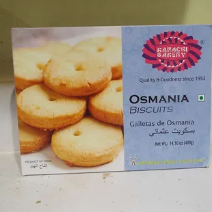 My Osmania biscuits. Just a minute, let me open the package. Damn, they're good; just as I remembered! Want one? NO, THEYRE MINE!!!