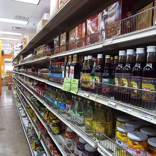 Some Arabian food in this aisle. Even pomegranate molasses.