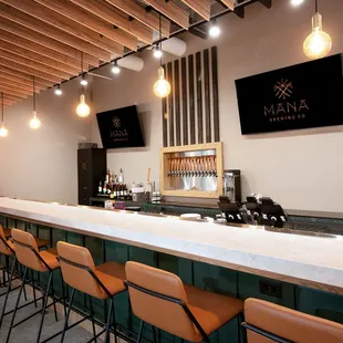 the bar and seating area