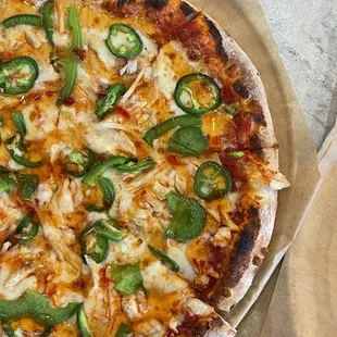 Thai chicken pizza