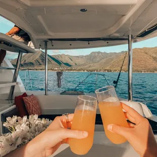 Cheers to mimosas and sunsets!