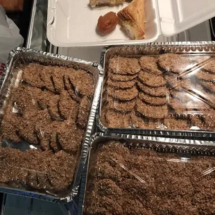 a variety of desserts