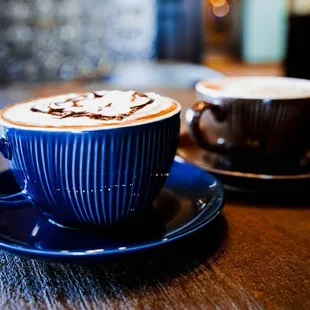 a cup of coffee and a saucer