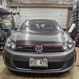 Carbon fiber hood wrap. Avery