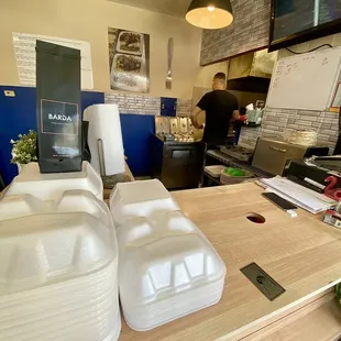 Front counter looking toward the kitchen