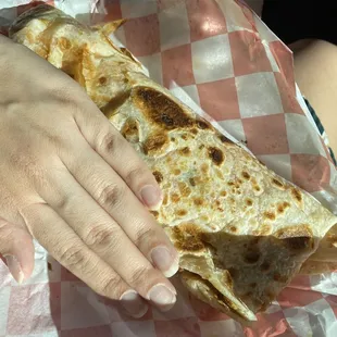 Size of my breakfast burrito