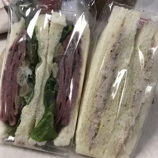 roast beef sando (L), and tuna sando (R)... failed to take more pics today