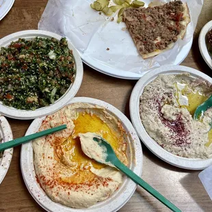 Tabbouleh, Hummus, Baba Ghannouj