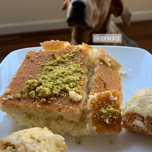 Cashew baclava and cheese pastry