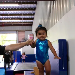 Tots Gymnastics, 2 year olds, Adult and Me Class.