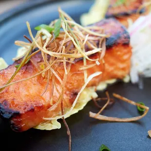 Miso broiled Big Glory Bay salmon