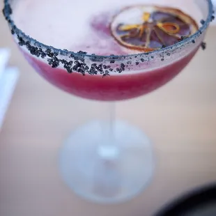"Kilauea" (Milagro blanco tequila, mezcal, house made hibiscus tea, grapefruit, agave)