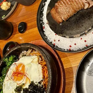 Stone Pot Bibimbap, Japanese A5 Wagyu Hot Stone