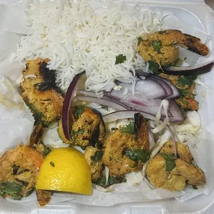 Tandoori Shrimp and Jasmine Rice