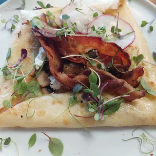 Mushroom Bacon Crepe