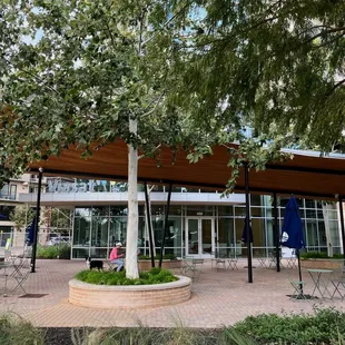 Outside, a quiet area